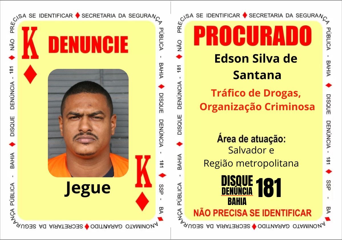 - ‘TORRES’ do BDM e mais três bandidos inseridos no Baralho do Crime