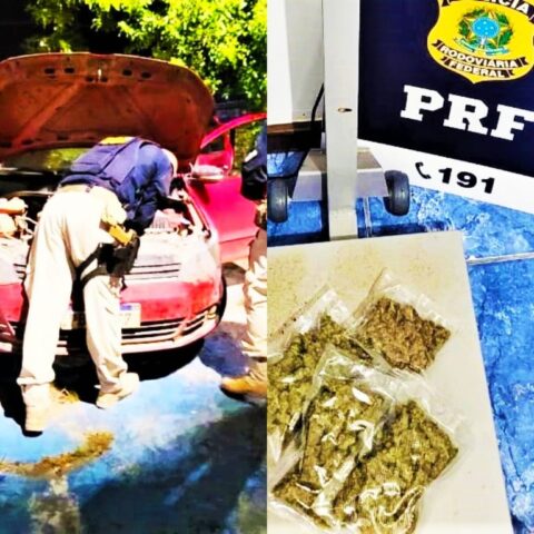 Homem é preso pela PRF na BR 324 transportando maconha em carro roubado