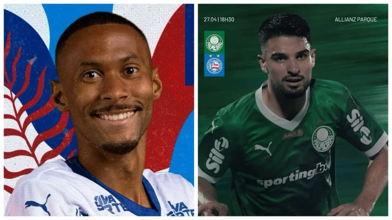 Bahia com força máxima para enfrentar o Palmeiras; confira as escalações