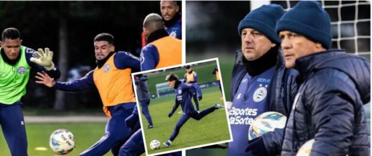FRIO DA ZORRA! Bahia treina com bola nas terras britânicas; confira fotos