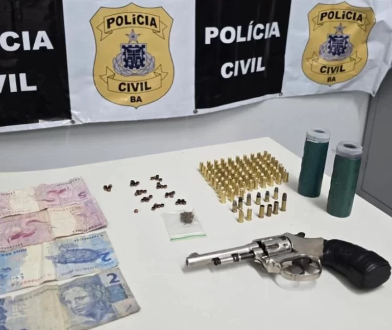Suspeito é preso em Amargosa por porte ilegal de arma de fogo e corrupção de menores