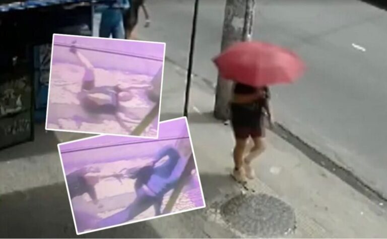 SAIDINHA BANCÁRIA: Mulher derrubada, arrastada e roubada em Brotas; assista