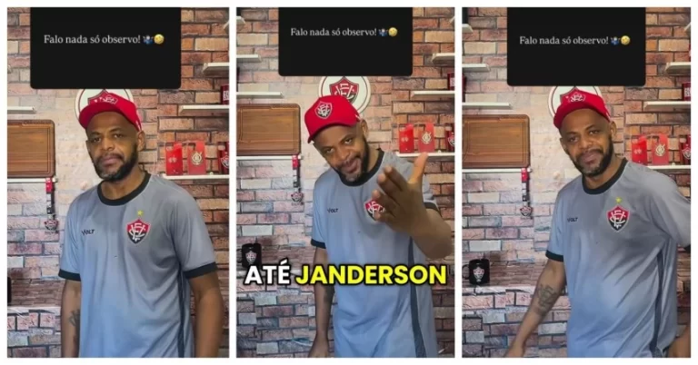 “VOCÊ NÃO TEM QUE FALAR NADA”: Janderson ironiza derrota do Vitória e influenciador Obina pega ar