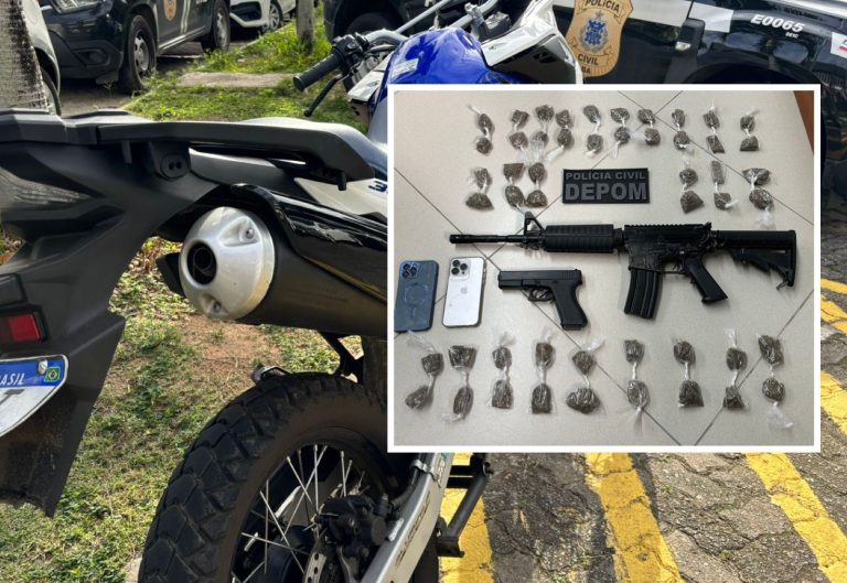 OPERAÇÃO EM ITAPUÃ: traficante do BDM ameaçava rivais com simulacros de fuzil e pistola