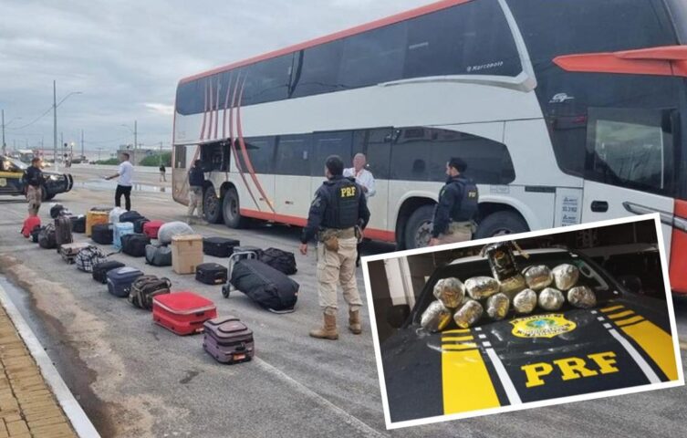PRF apreende cocaína, aparelhos celulares, arma e pedras preciosas na BR-407
