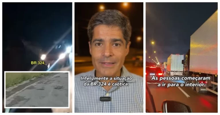 ACM Neto critica situação da BR-324 e culpa PT: “completamente esburacada”