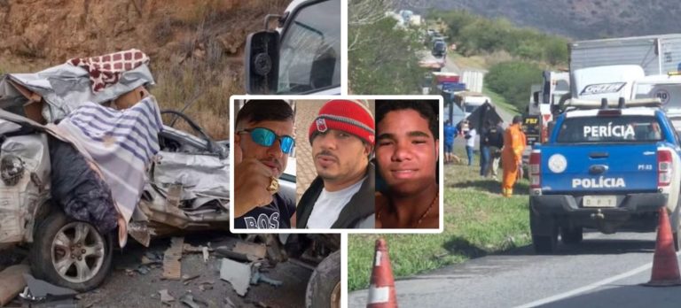 TRAGÉDIA NA BR-116: Dois irmãos e um amigo morrem em acidente no sudoeste baiano