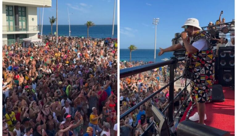 JÁ É CARNAVAL! Márcio Victor surpreende fãs com show em trio elétrico no Farol da Barra