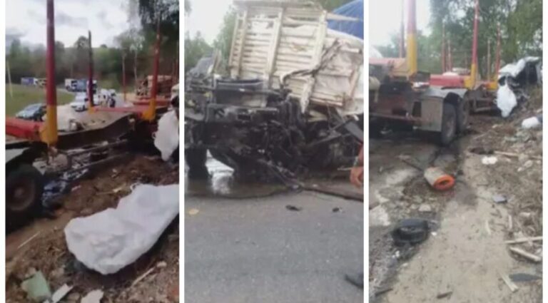 BR-101: Batida entre caminhão e carreta deixa dois mortos e um ferido no sul da Bahia