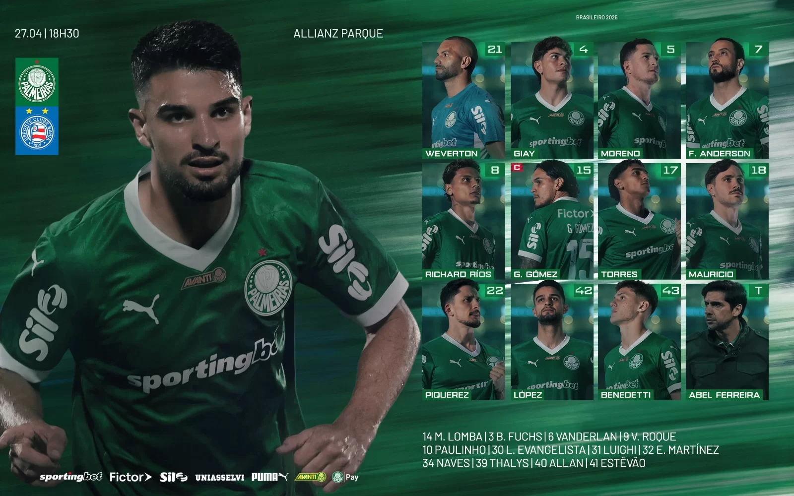 Bahia com força máxima para enfrentar o Palmeiras; confira as escalações 2 9DE12394 0D8F 46AB A9CF 77037F9A1B4B
