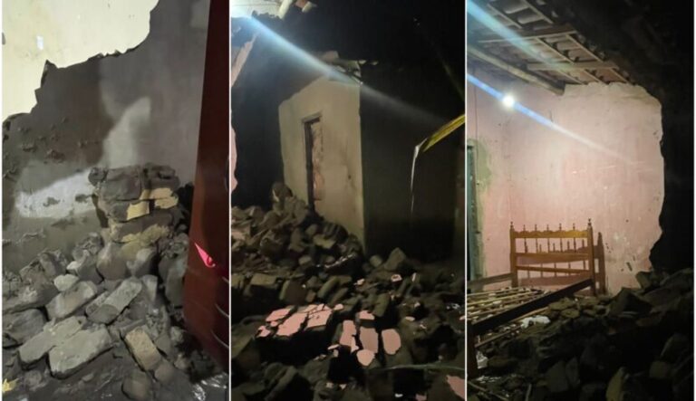 VITÓRIA DA CONQUISTA: Casa desaba parcialmente após chuva no povoado de Itaipú