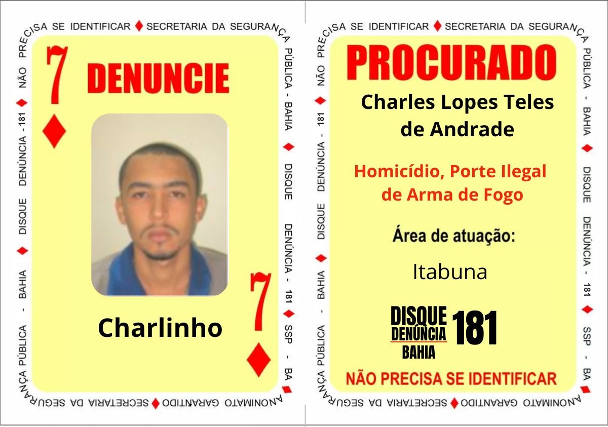 - ‘TORRES’ do BDM e mais três bandidos inseridos no Baralho do Crime