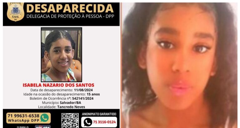 INFORMAÇÕES 181: Adolescente de 15 anos desaparece em Mata Escura e deixa família desesperada