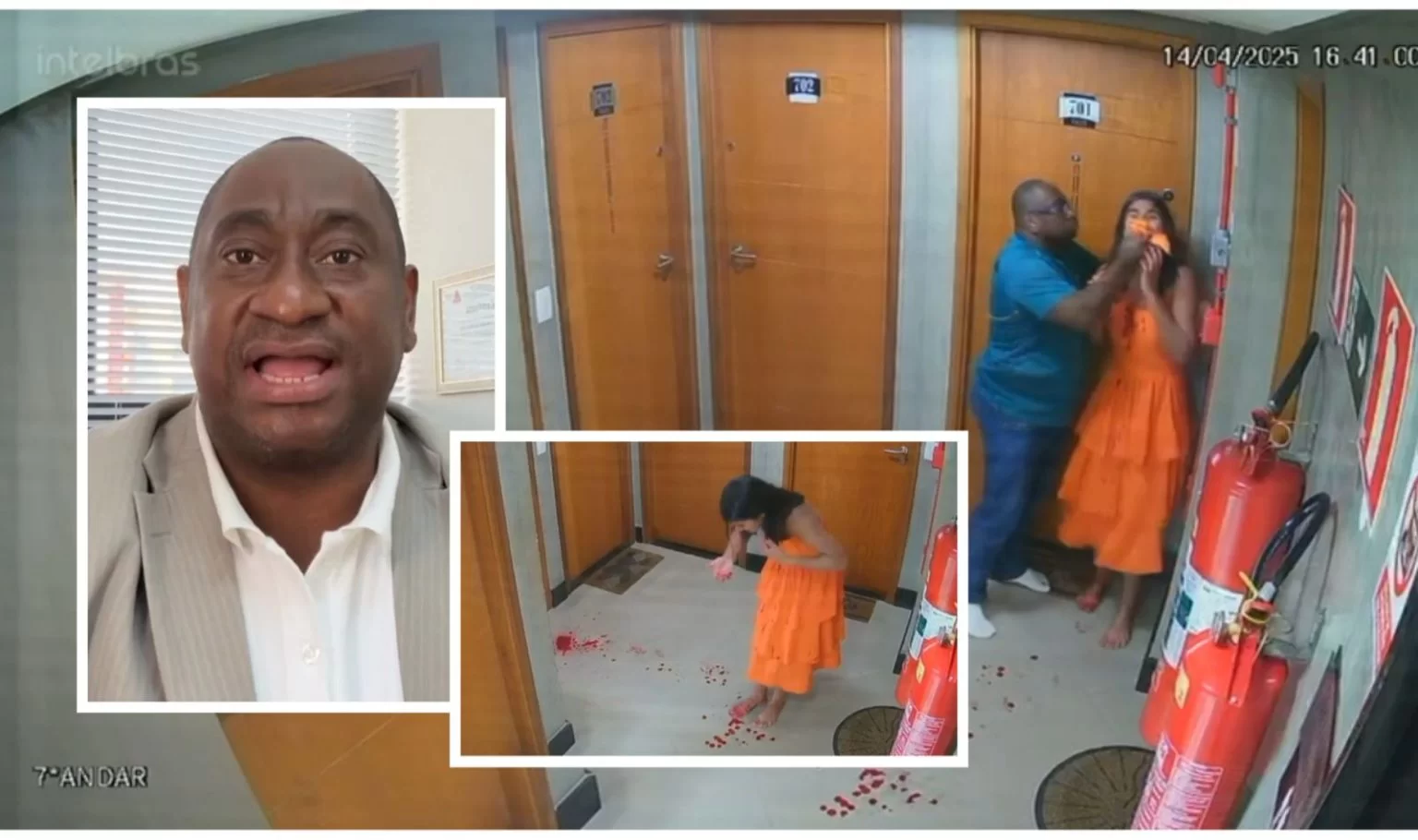 - SEGUE PRESO: Novas imagens mostram advogado baiano puxando companheira de dentro do apartamento