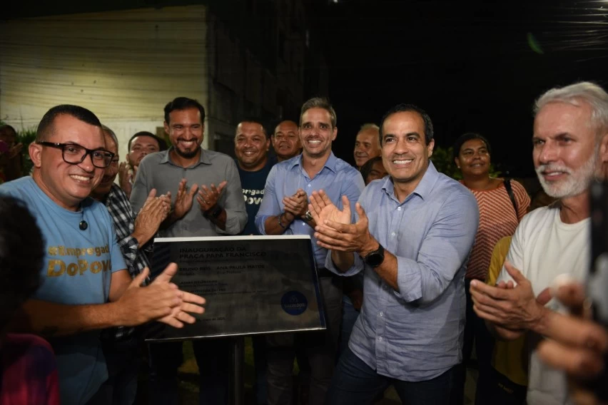 Anderson Ninho - Anderson Ninho comemora entrega da praça Papa Francisco e mais três equipamentos em Pau da Lima