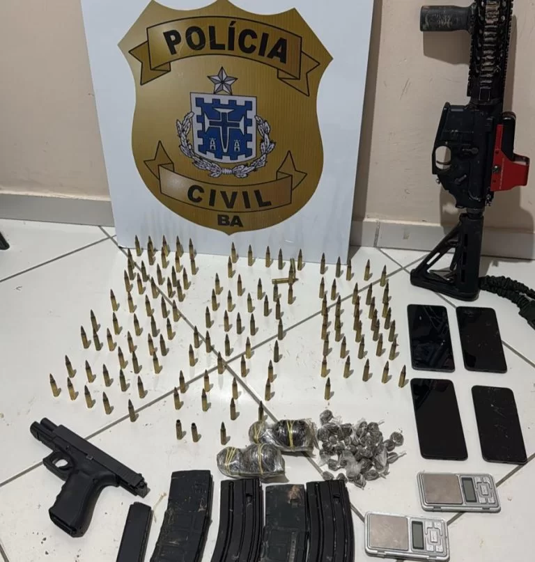 DOIS MORTOS: Polícia Civil apreende fuzil e granadas durante diligência em Eunápolis