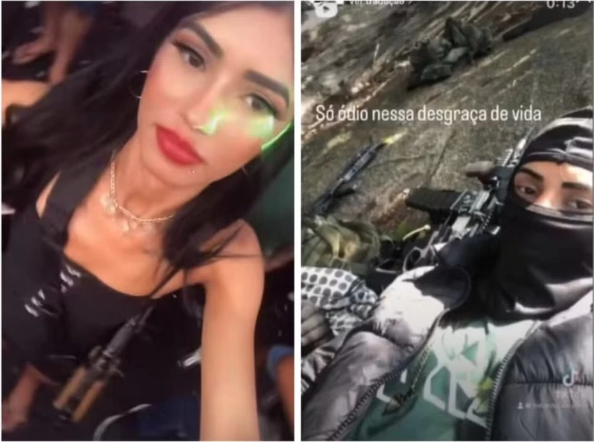 Bianca Duarte Franco de 24 anos apontada como RH do CV se orgulhava de ser bandida nas redes — Foto Reproducao redes sociais