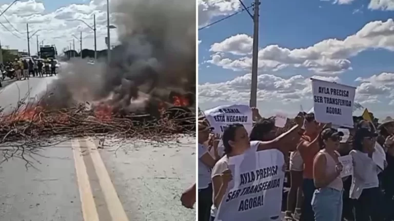 ESTÁ NA FILA! Protesto em estrada na cidade de Central por regulação de bebê
