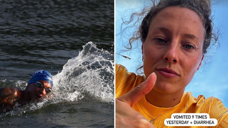 OLIMPÍADAS: Nadadora alemã diz que vomitou nove vezes e teve diarreia após prova no rio Sena