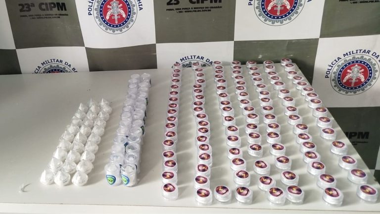 Tiroteio em Narandiba termina com suspeito preso e mochila cheia de cocaína apreendida