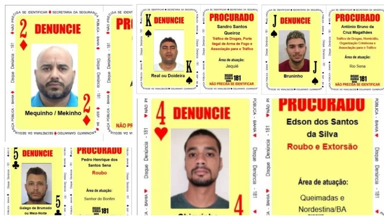 “Doideira” de Jequié, “Meia-Noite” e mais três homens passam a integrar Baralho do Crime