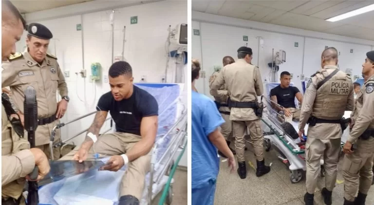 “O EXEMPLO ARRASTA”: Comandante-geral da PM surpreende tropa ao visitar soldado baleado em ação no Complexo do Nordeste
