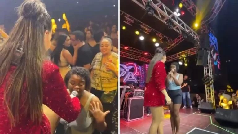 PEGOU O MICROFONE E BRILHOU! Fã sobe no palco e rouba a cena em show na Paraíba