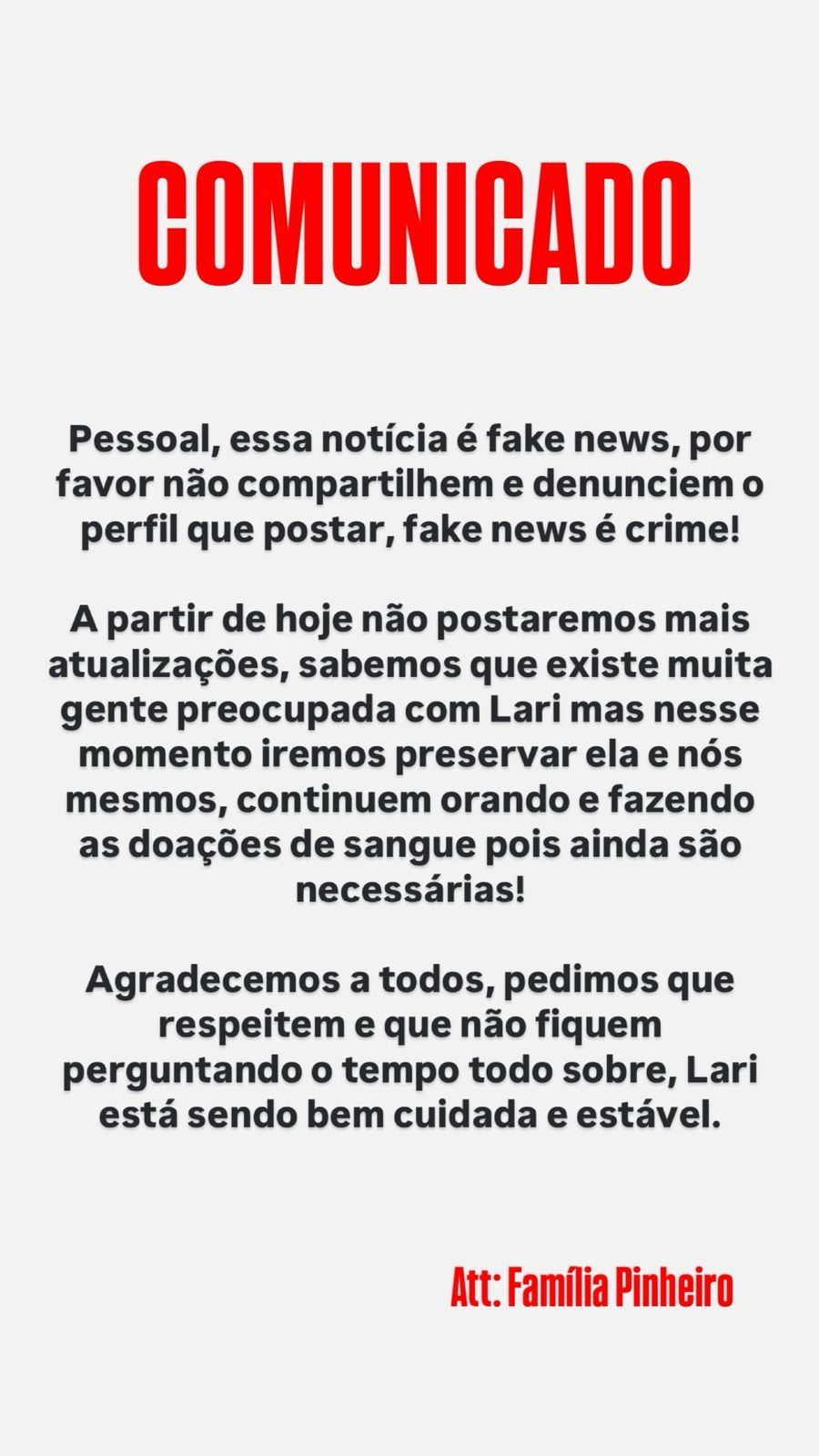 - “ESTÁ ESTÁVEL”: Família desmente boatos sobre morte de dentista baleada na Paralela