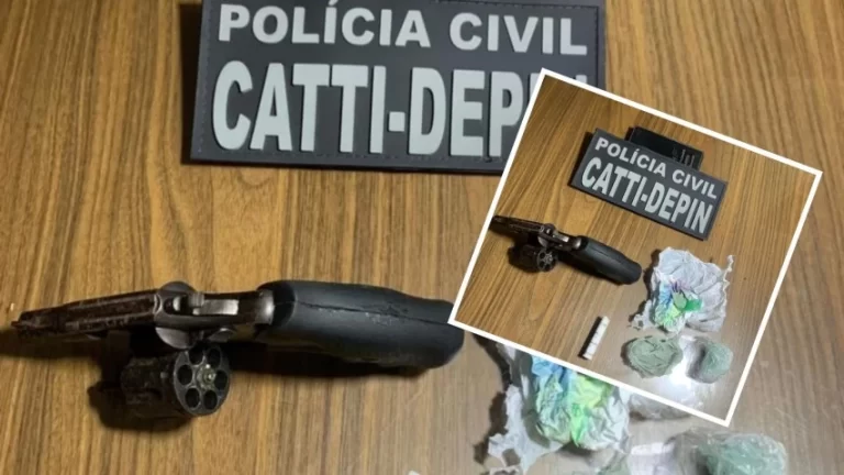 EUCLIDES DA CUNHA: Polícia estoura casa de suspeito e acha arma e material ligado ao tráfico