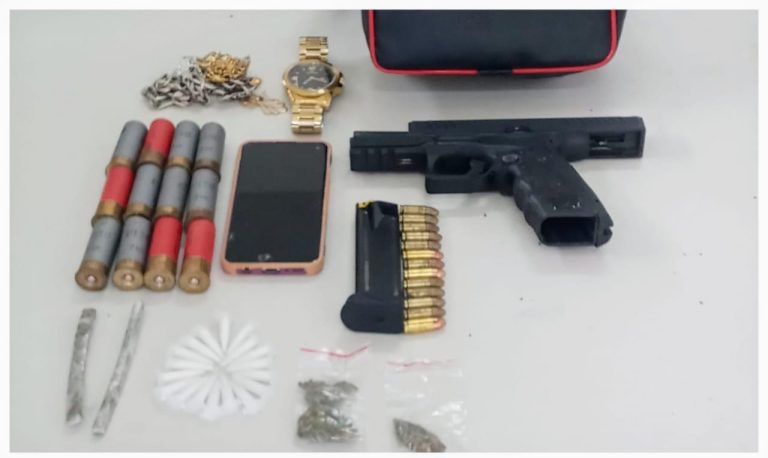 Homem é flagrado com drogas e armas em Dias d’Ávila