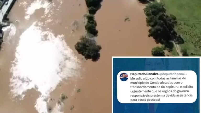 Emerson Penalva cobra apoio para vítimas de enchente em Conde