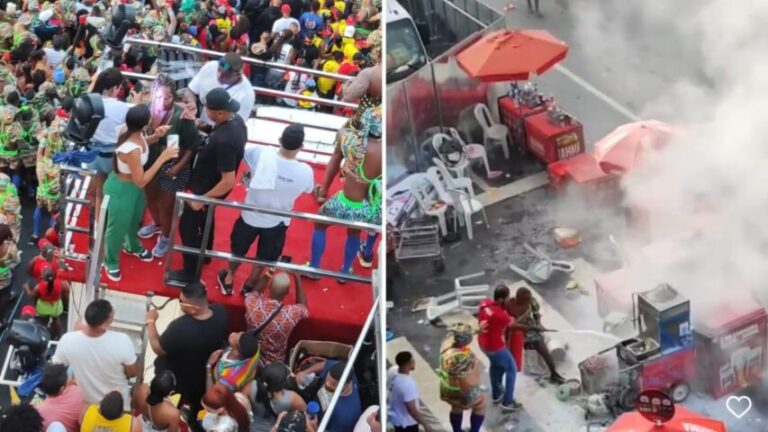 Carrinho de pipoca de ambulante pega fogo e cantor da Banda La Fúria se solidariza; veja