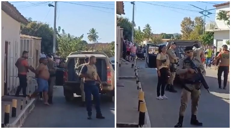 SALVO PELA PM: Populares tentam espancar homem que matou mulher na região do Velho Chico
