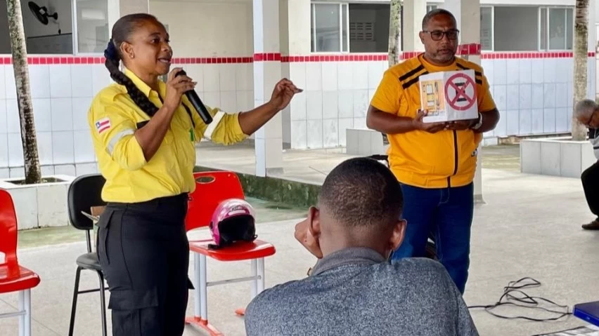 Escola - Prefeitura de Santo Amaro promove ações educativas do Maio Amarelo nas escolas