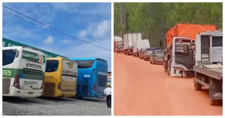 CAOS NA BR-101: Passageiros ficam mais de 12h presos em ônibus após fechamento de ponte no extremo sul da Bahia