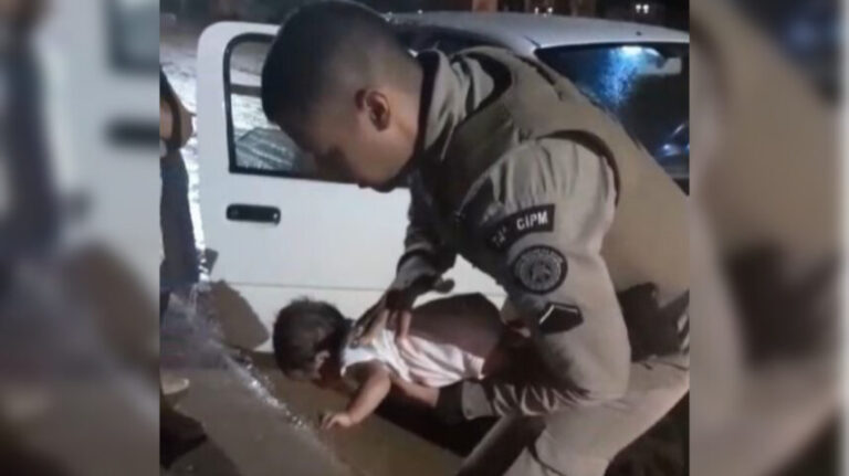 Policiais salvam bebê engasgado em Juazeiro após manobra de heimlich