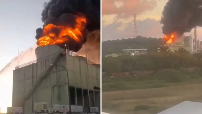 FUMAÇA E CORRERIA: Incêndio atinge fábrica no Polo Petroquímico de Camaçari