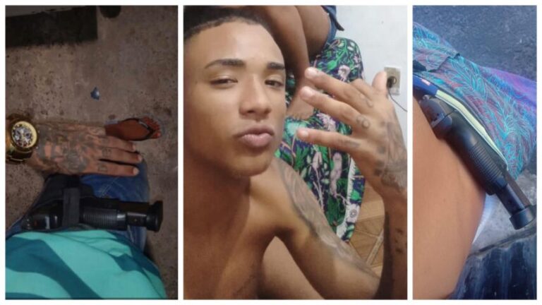 PISTOLA NA CINTURA E SINAL DE FACÇÃO: fotos do jovem morto em Pau da Lima