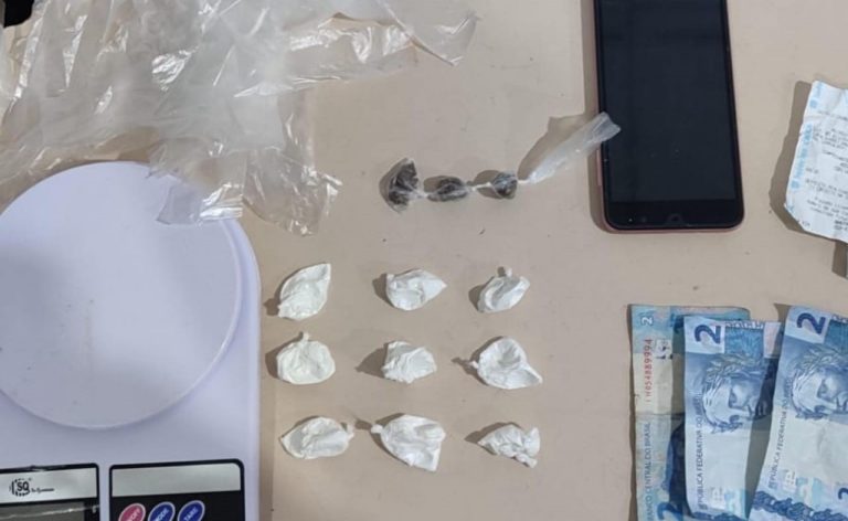 PM prende homem suspeito de tráfico de drogas em Encruzilhada