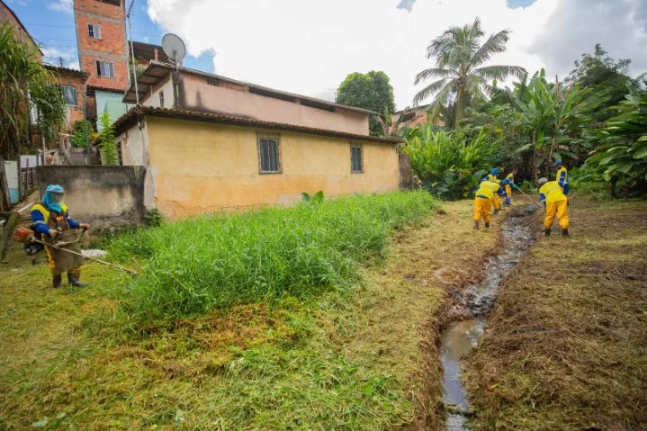 Prefeitura realiza limpeza de canais em Lauro de Freitas para evitar alagamentos 1 Alagamento - Prefeitura realiza limpeza de canais em Lauro de Freitas para evitar alagamentos