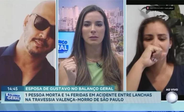 REVOLTADA! Apresentadora se emociona ao entrevistar viúva de empresário morto em acidente de lancha na Bahia
