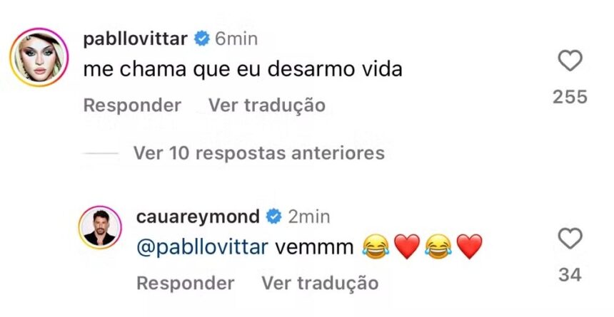FLERTE! Cauã Reymond exibe “tanquinho” sarado e Pabllo Vittar “queixa” o ator 1 WhatsApp Image 2024 01 08 at 16.06.37