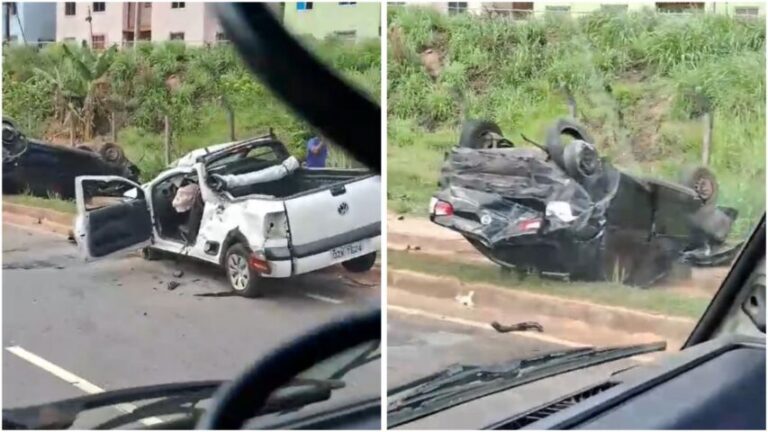 CAPOTOU: Acidente entre três veículos na Avenida 29 de Março deixa duas pessoas feridas