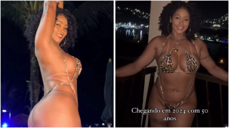 EITA DANADA! Rosiane Pinheiro se ‘amostra’ com corpão de quase 50 anos