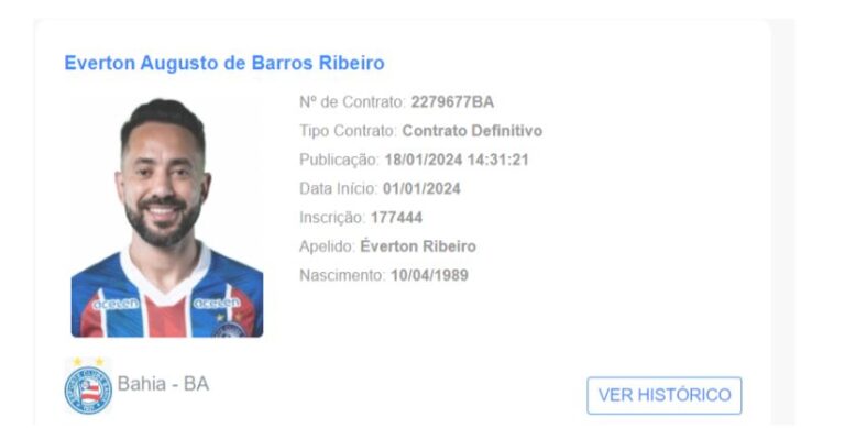 Everton Ribeiro sai no BID e já pode entrar em campo pelo Bahia