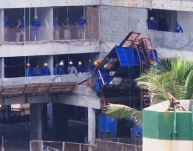 URGENTE! Dois trabalhadores morrem após cabine de cremalheira despencar de obra