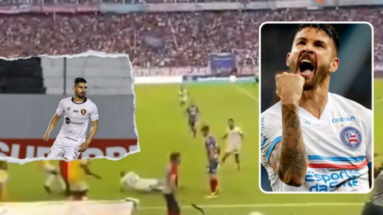 Everaldo acerta cabeçada em adversário após fim da partida contra o Sport