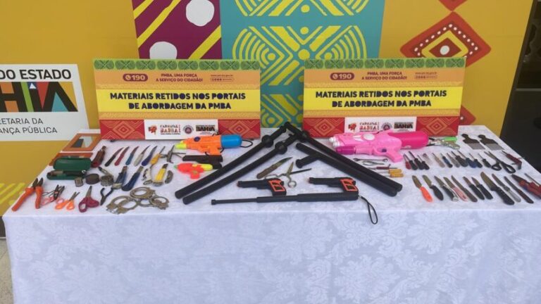 PM impede a entrada de 2.111 objetos proibidos em dois dias de festa