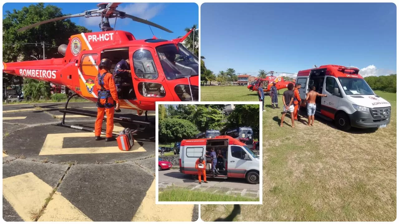 Helicóptero do Corpo de Bombeiros resgata vítima de AVC em Vera Cruz