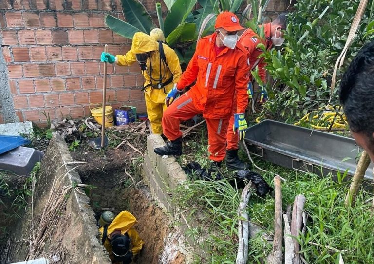 Corpo é recuperado por bombeiros do 6º BBM